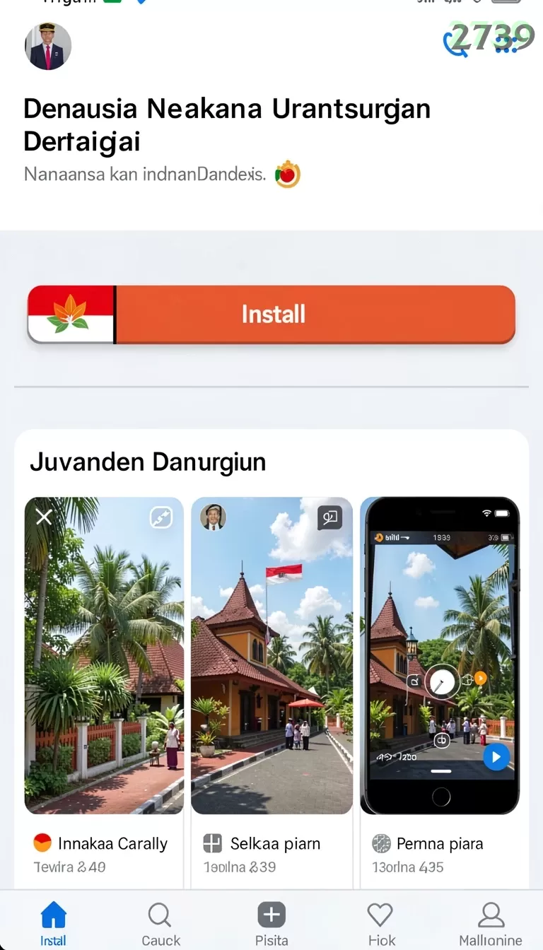 Cuplikan layar RPVIP6 — menu navigasi